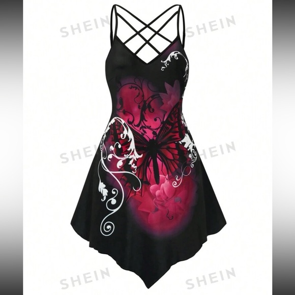 🆕 Butterfly Colorful Criss Cross Dress or Coverup !!! Brand NEW!!! - Picture 1 of 5
